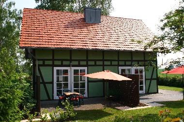 Terrassenansicht Ferienhaus 