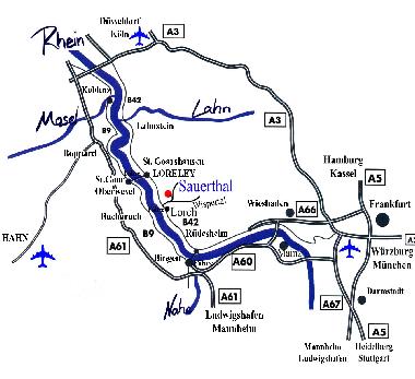 Hier finden Sie uns, abseits und doch nahe an der Rhein-Main-Metropole