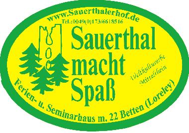 Der Aufkleber des Sauerthaler Hopfes ( gratis fr die Gste )
