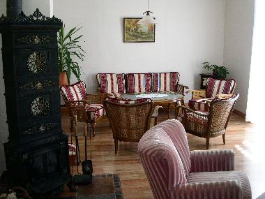 Wohnzimmer mit Kaminofen