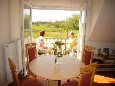 Essbereich mit Balkon