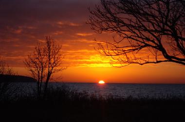 Sonnenuntergang am Wieker Bodden