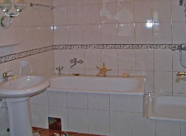 Badezimmer mit Wanne und Dusche