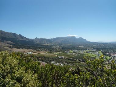 Constantia Valley - Blick Richtung Kapstadt