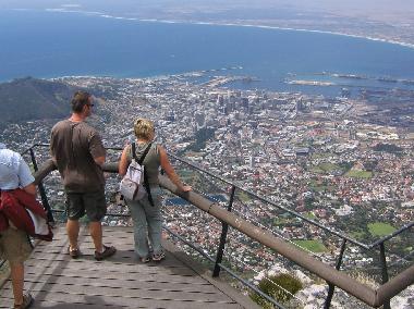 Blick vom Tafelberg auf Kapstadt City