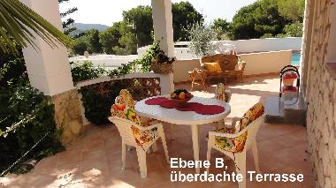 Ebene B, die �berdachte Terrasse