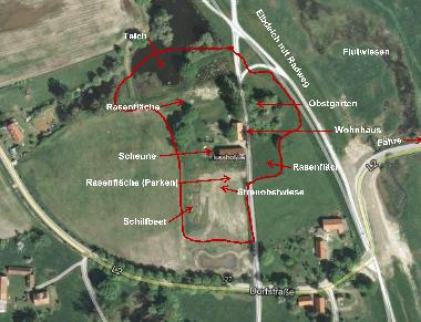 Luftbild des Grundst�cks