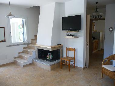 Wohnraum mit Kamin