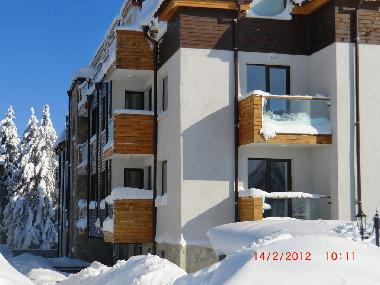 Winter 2012 Blick auf die Apartments