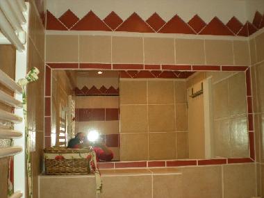 Das Badezimmer hat eine italienische Dusche und nat�rlich einen Haartrockner.