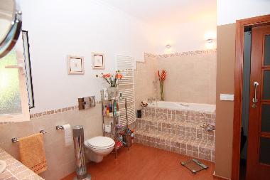 Badezimmer mit Wanne und grosser Dusche