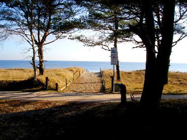 Strandzugang am Ferienhaus