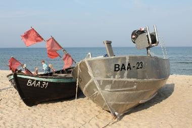 Fischerboote am Strand
