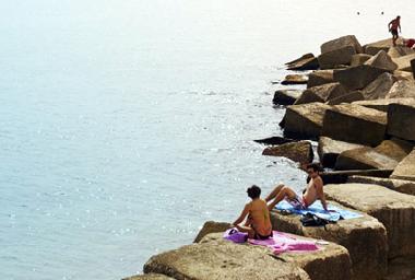 Badespass am Meer direkt vorm Haus