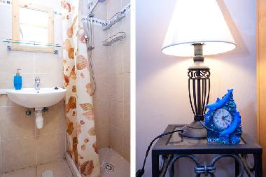 Apartment 2 - Bad mit Dusche / Nachttisch