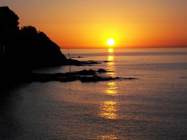 Sonnenuntergang vom Balkon