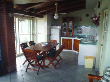 die gemauerte Kche im 3.OG 