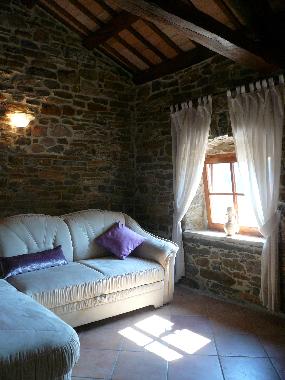 Sitzecke 1. Etage mit Ausblick auf das Tal