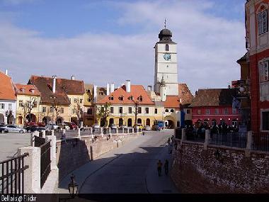 Sibiu / Hermannstadt, Kleiner Ring und Ratsturm XIII. Jhd.