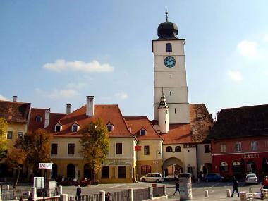 Sibiu (Hermannstadt),  Ratsturm, XIII Jhd. am Kleinen Ring