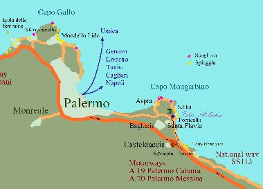 Villa in Santa Flavia (Palermo) oder Ferienwohnung oder Ferienhaus