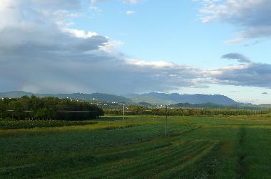 Blick von der Terasse ins Collio