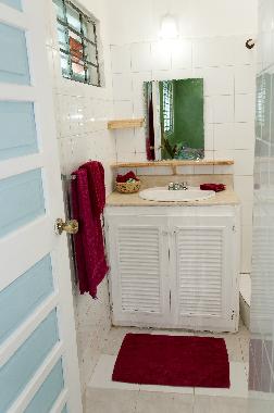 Bad mit Dusche und WC