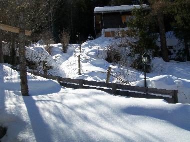 Blick von Terrasse im Winter