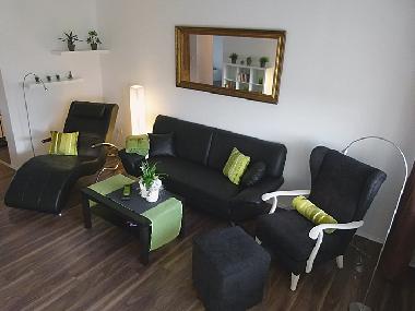 Wohnzimmer strandnahe Traumwohnung in Cuxhaven an der Nordsse