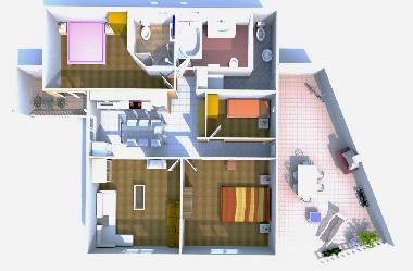 Villa in Podgora (Splitsko-Dalmatinska) oder Ferienwohnung oder Ferienhaus