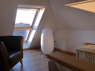 auf Galerie mit Blick �ber die D�cher der Stadt