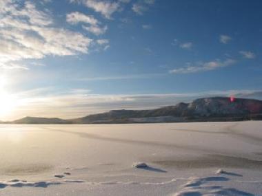 Weitblicke �ber den gefrorenen Fluss