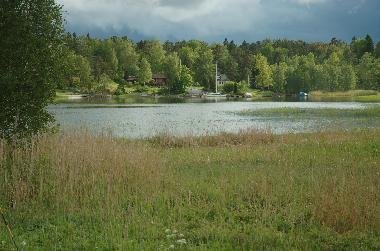 Foto durch Schlafzimmerfenster genommen