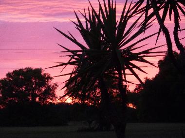 Sonnenuntergang (Blick vom Garten)