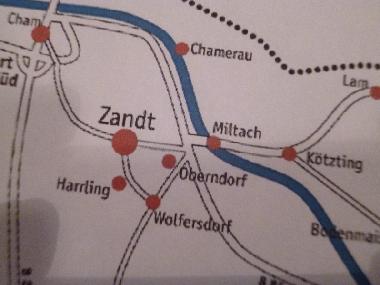 kleine Landkarte v. Zandt. Sie sehen wo es liegt.