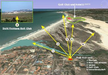 1 kiteschule, 2-3 wandern nach iguape, 4 golfclub, 5 d�nen f�r buggy u. quad fahren