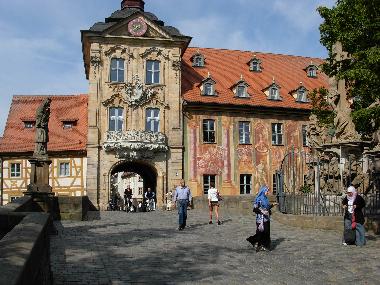 UNESCO- Weltkulturerbestadt Bamberg, historisches Brckenrathaus