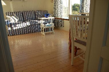 Wohnzimmer vom Schlafzimmer gesehen