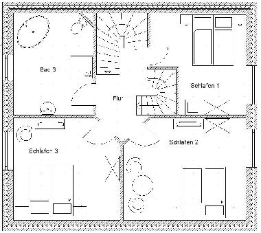 Grundriss OG- Ostsee-Ferienhaus III -- Infos unter www.ostsee-ferienhaus-schoenhagen.de