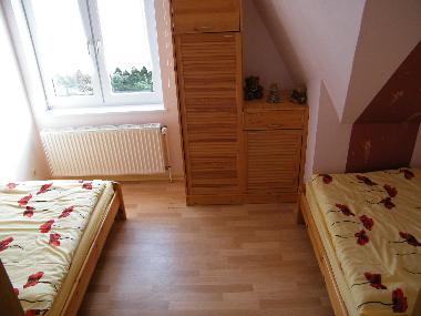 Das ruhige zum Garten gelegene 2. Schlafzimmer