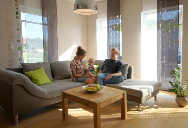Wohnraum Erdgeschoss Ferienhaus Schmied