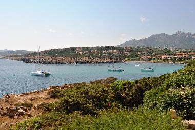 Blick von unserem Garten auf die Bucht von Cala Granu 