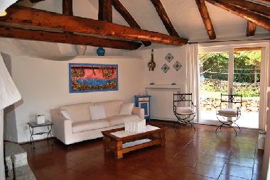 Wohnzimmer, Ausblick vom Kamin 