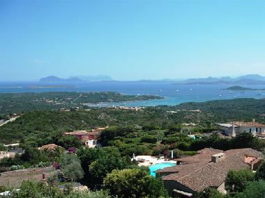 Blick von der Villa auf die Nachbarshuser, Cala di Volpe