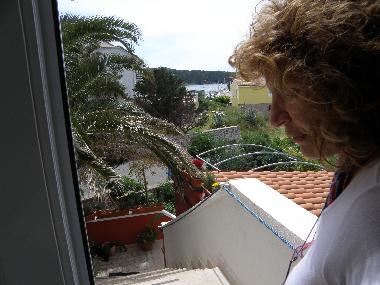 Eingang im Haus und die Vermieterin