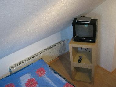 Schlafzimmer III mit Schlafkoje 1,00 x 1,90 Meter und zweitem Bett 1,40 x 2,00 Meter