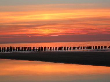 Sonnenuntergang in Nieuwvliet-Bad
