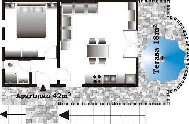 Ferienwohnung in Tivat - Krasici (Montenegro) oder Ferienwohnung oder Ferienhaus