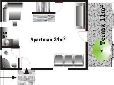Ferienwohnung in Tivat - Krasici (Montenegro) oder Ferienwohnung oder Ferienhaus