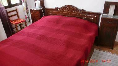 Schlafzimmer Nr.1 mit Doppelbett, Gew�lbedecke, herrl. Meerblick